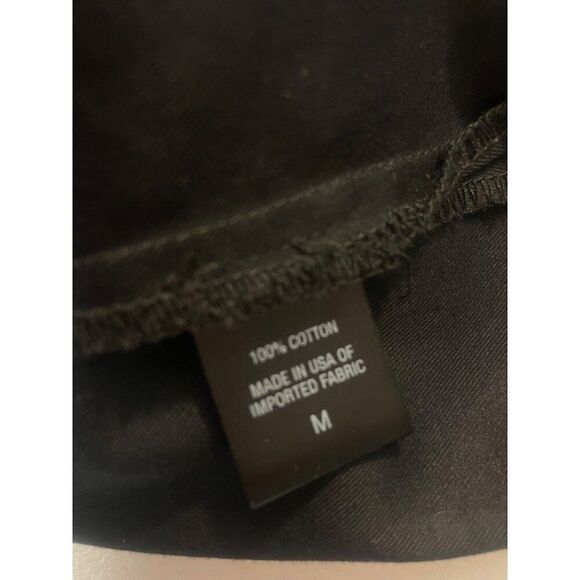 Fitzroy & Willa Black Short Puff Sleeve Top Medium 100% cotton - Picture 5 of 5